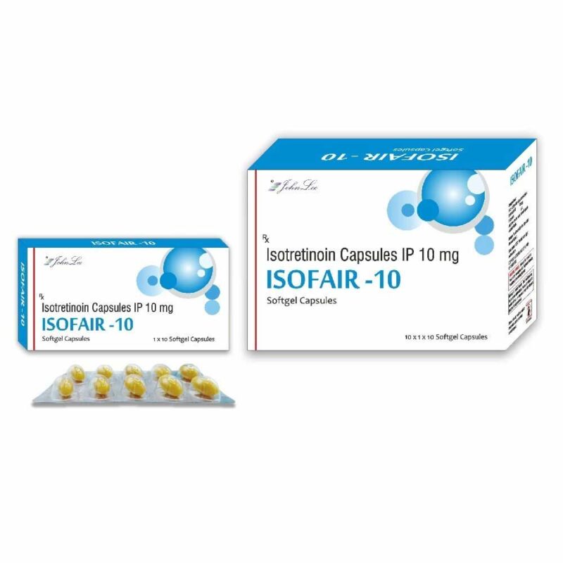 Isotretinoinee Isofair 10 Caps Acne Clear Skin (Roaccu,tane ,Accu,tane)