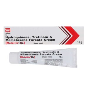 Mela lite XL 3 in 1 Cream (Hydroq , Treti, Mometa ) For Skin Whitening & Lightning 15gms