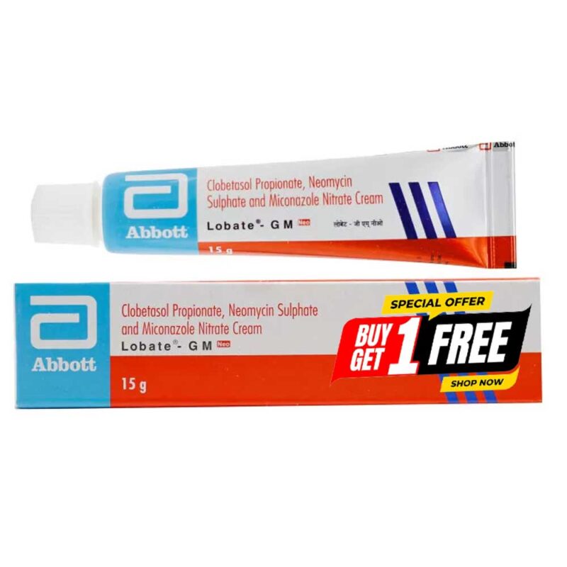Lobates GM Cream Klobetazol Neomycn Micro N (3 in 1) 10gms