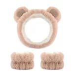 Skin Care Tool Pack of 3 Wrist Wash Band, Spa Head Band