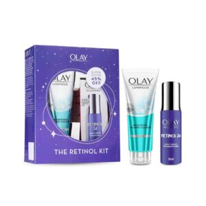 Olay Retinol Kit For Overnight Repair | Retinol Serum With Free Cleanser Normal, Oily,Dry,Combination Skin |Pack Of 2